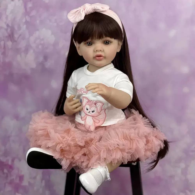 Реалистичная кукла Реборн 55 см полностью силиконовая Doll Reborn Baby Born К0100209 - изображение 2