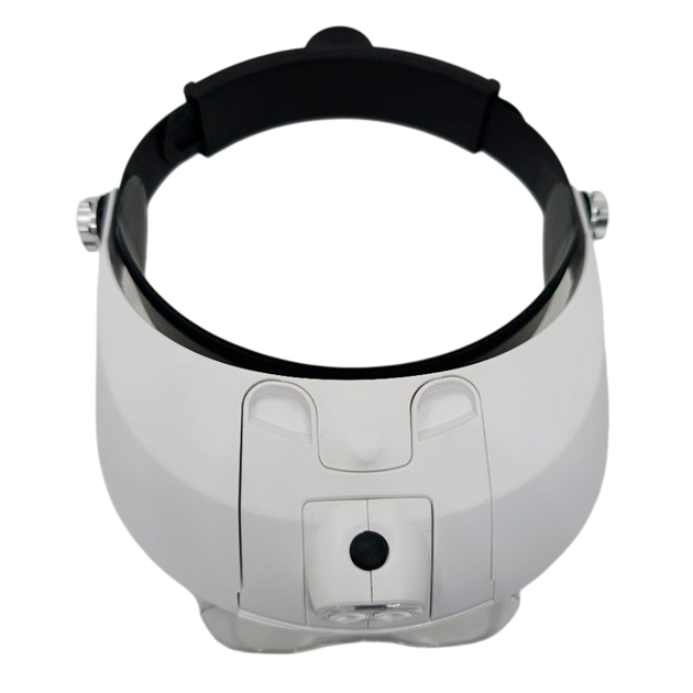 Лупа налобна бінокулярна MG81001-G 2LED 5 змінних лінз 1.0X/1.5X/2.0X/2.5X/3.5X White-Black - зображення 6