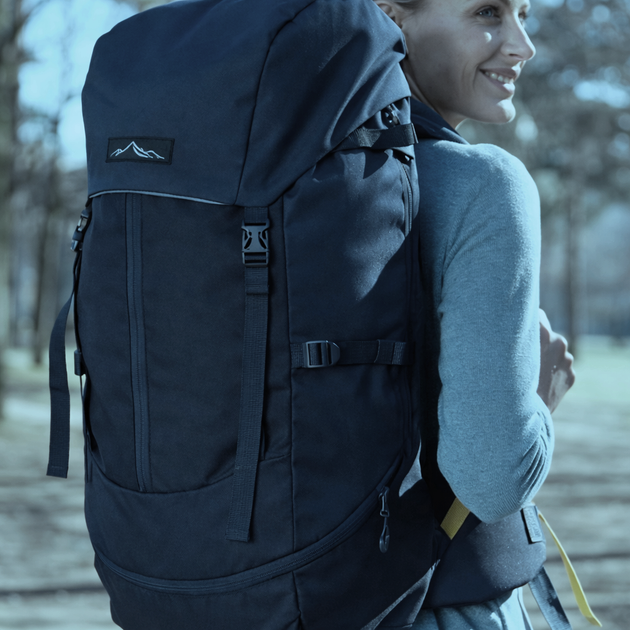 Легкий походный, туристический рюкзак с дождевиком 45L темно-синий Adventuridge (2000003461400) - изображение 4