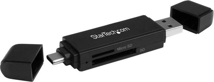 Кардрsдер StarTech USB-C 3.0/USB-A 3.0 microSD/TF Black (SDMSDRWU3AC) - зображення 2