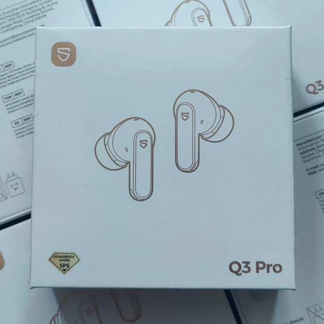 Навушники SoundPeats Q3 Pro white бездротові Bluetooth 6.0 вакуумні білі ANC - зображення 7