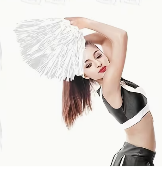 Помпони для черлідінгу та танців білі 2 шт | Cheerleading Pom Poms White - зображення 3