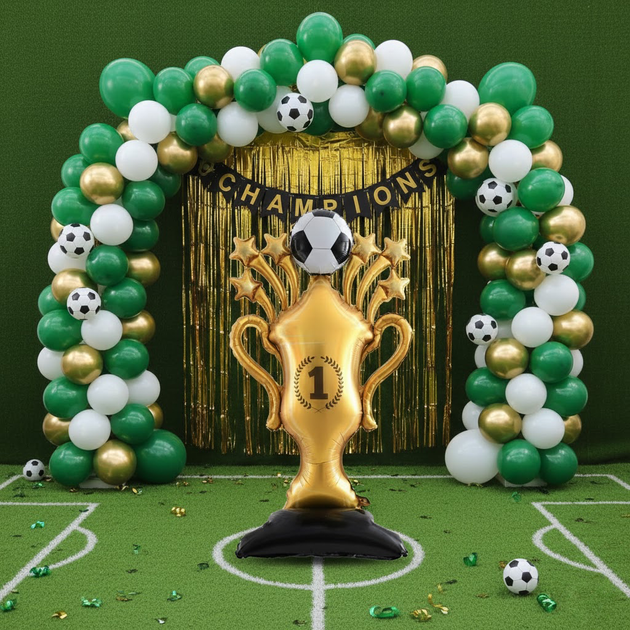 Стоячий фольгированный шар Кубок чемпиона с футбольным мячом (Champion Trophy Soccer Ball Standing Balloon) 83х150 см - изображение 5