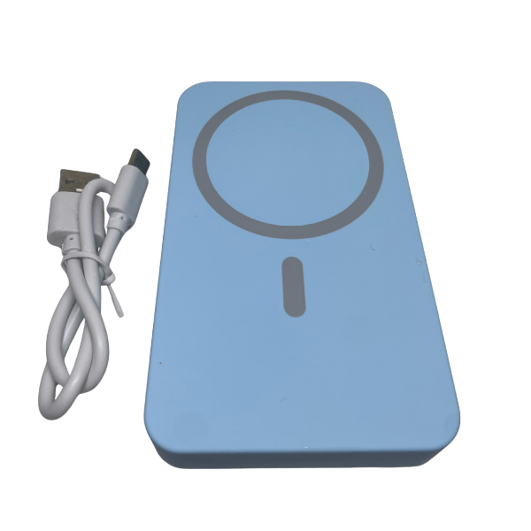Магнітний Power Bank 20000 mAh 22.5W LX-DX132 з бездротовою зарядкою MagSafe та вбудованими кабелями блакитний - зображення 2