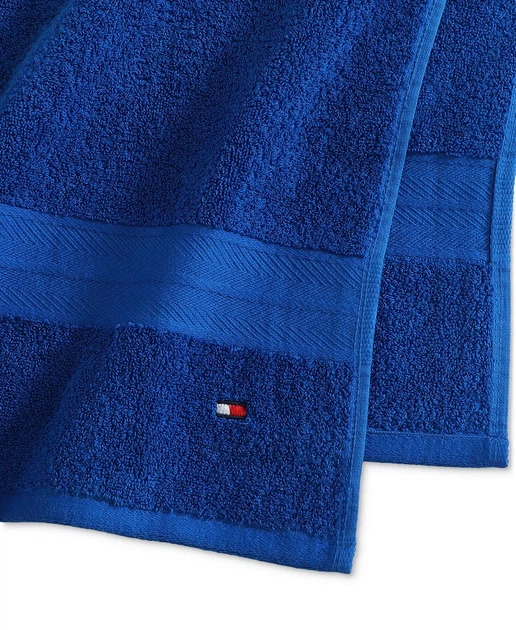Банний рушник Tommy Hilfiger Modern American Solid Cotton Bath Towel, синій, electric blue 76*138см - зображення 3