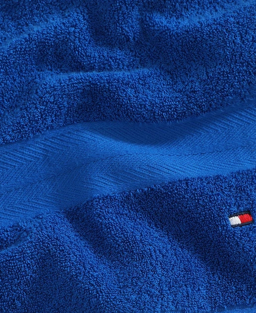 Банний рушник Tommy Hilfiger Modern American Solid Cotton Bath Towel, синій, electric blue 76*138см - зображення 4