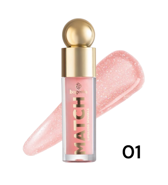 Блиск для губ Bogenia BG 712 Match Lipgloss Sparkle 001 4.6 мл - Фото 1 Блиск для губ Bogenia BG 712 Match Lipgloss Sparkle 001 4.6 мл - изображение 1