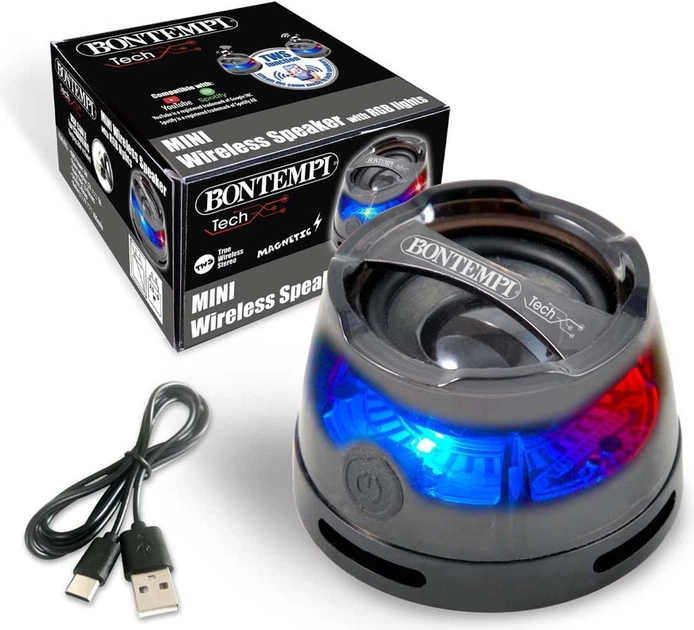 Портативна колонка Bontempi Mini Wireless Speaker with RGB lights (047663368443) - зображення 4