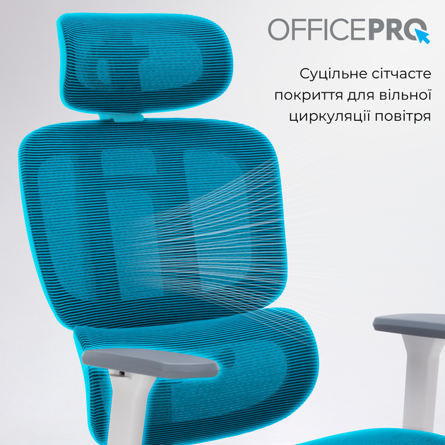 Офисное кресло OfficePro Skyline White/Dark Gray (OC680-W-DG-DG) - Фото 15 Офисное кресло OfficePro Skyline White/Dark Gray (OC680-W-DG-DG) - изображение 15