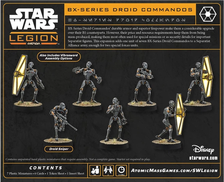 Набір фігурок для складання та розфарбовування Atomic Mass Games Star Wars: Legion 2.0 - BX-Series Droid Commandos (841333129248) - зображення 4