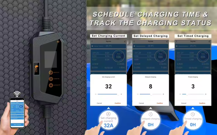 Зарядка для електромобіля Feyree 11кВт 16A GB/T Hero EV-H8: APP Wi-Fi - Фото 4 Зарядка для електромобіля Feyree 11кВт 16A GB/T Hero EV-H8: APP Wi-Fi - зображення 4