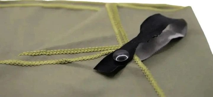 Рушник Tribe Pocket Towel микрофибра быстросохнущий с петлей и чехлом Army Green 60х120 см - изображение 4