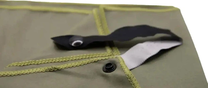 Рушник Tribe Pocket Towel микрофибра быстросохнущий с петлей и чехлом Army Green 60х120 см - изображение 5
