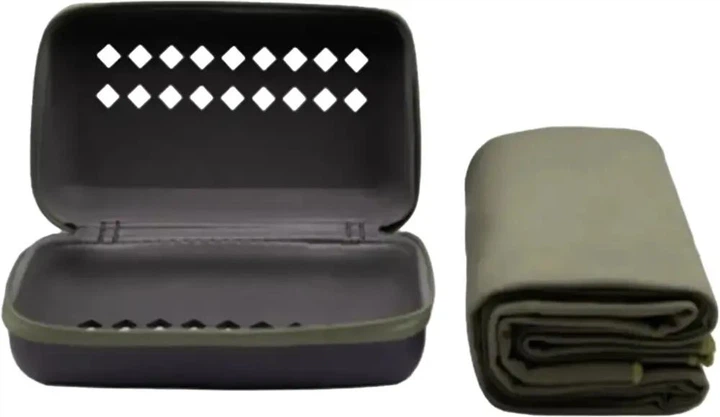 Рушник Tribe Pocket Towel микрофибра быстросохнущий с петлей и чехлом Army Green 60х120 см - изображение 7