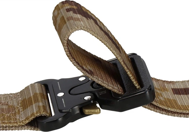 Pas taktyczny wojskowy Springos CS0102 z klamrą 125 cm Brązowe moro (5907719469652) - obraz 11