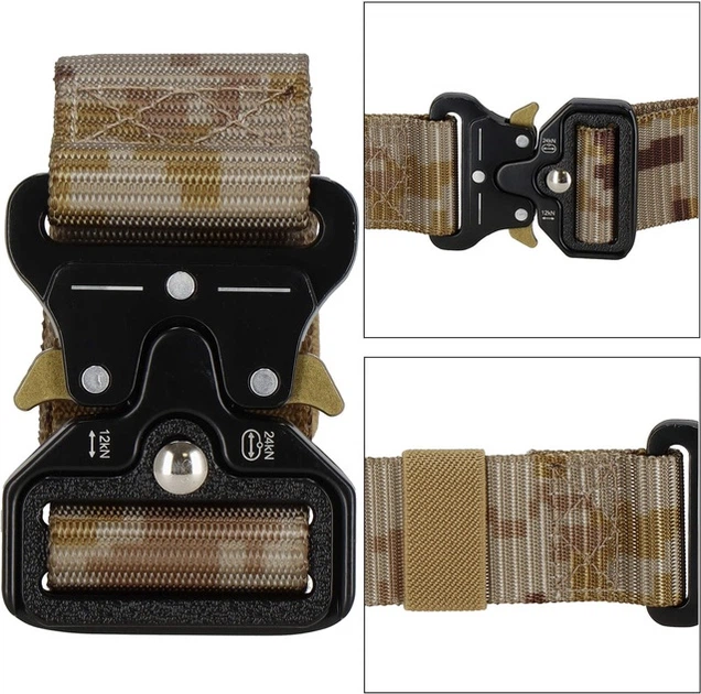 Pas taktyczny wojskowy Springos CS0102 z klamrą 125 cm Brązowe moro (5907719469652) - obraz 13