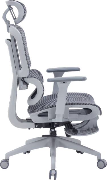 Кресло офисное OfficePro Skyline Footrest Gray/Dark Gray (OC750-G-DG-DG) - Фото 4 Кресло офисное OfficePro Skyline Footrest Gray/Dark Gray (OC750-G-DG-DG) - изображение 4