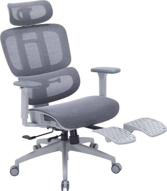 Кресло офисное OfficePro Skyline Footrest Gray/Dark Gray (OC750-G-DG-DG) - Фото 7 Кресло офисное OfficePro Skyline Footrest Gray/Dark Gray (OC750-G-DG-DG) - изображение 7