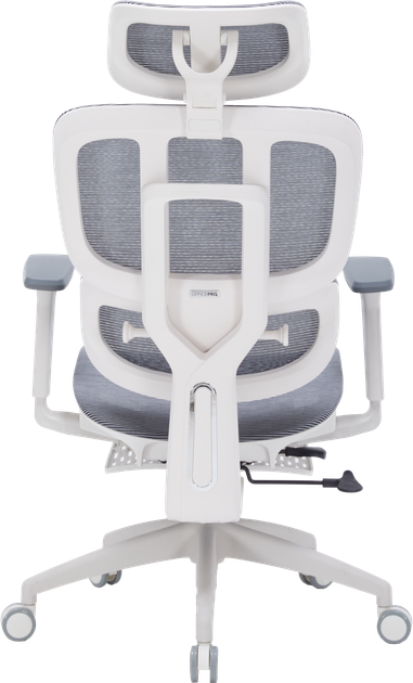 Кресло офисное OfficePro Skyline Footrest White/Dark Gray (OC750-W-DG-DG) - изображение 5