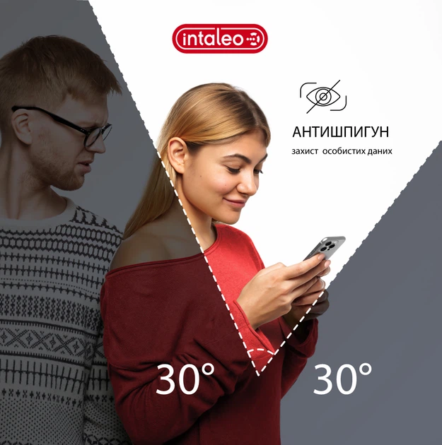 Защитное стекло антишпион Intaleo Privacy для смартфона Apple iPhone 15 Plus/16 Plus Black (1283126607042) - изображение 5