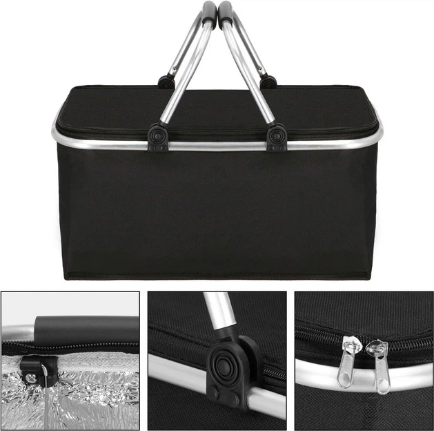 Termiczny koszyk piknikowy Springos CS0082 składany 30 L Czarny (5907719454658) - obraz 17