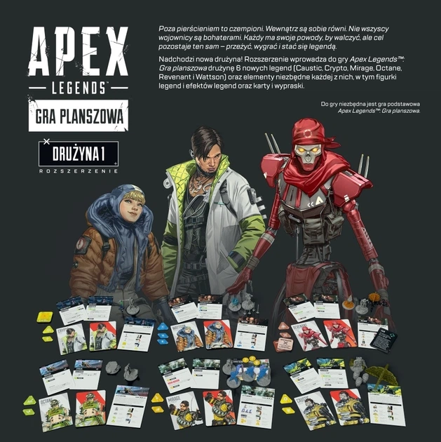 Dodatek do gry planszowej Glass Cannon Unpluged Apex Legends: Gra planszowa - Rozszerzenie: Drużyna 1 (edycja polska) (5906954790101) - obraz 5