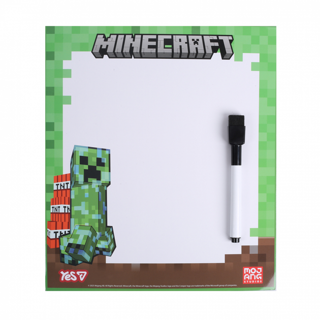 Магнітна дошка на холодильник для маркерів майнкрафт з Minecraft Yes - Фото 1 Магнітна дошка на холодильник для маркерів майнкрафт з Minecraft Yes - зображення 1