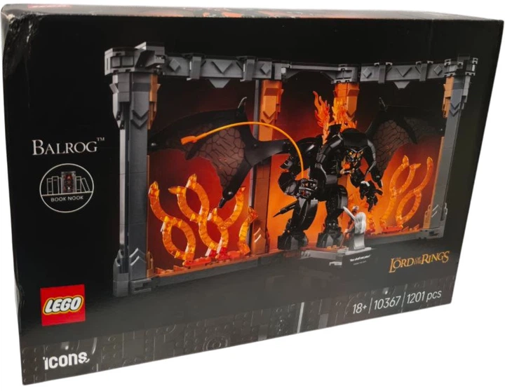 Zestaw klocków LEGO Icons Władca pierścieni: Book nook z Balrogiem 1201 element (10367) (955555915788762) - Outlet - obraz 6