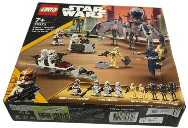 Zestaw klocków LEGO Star Wars Zestaw bitewny z żołnierzem armii klonów i droidem bojowym 215 elementów (75372) (955555915909442) - Outlet - obraz 2