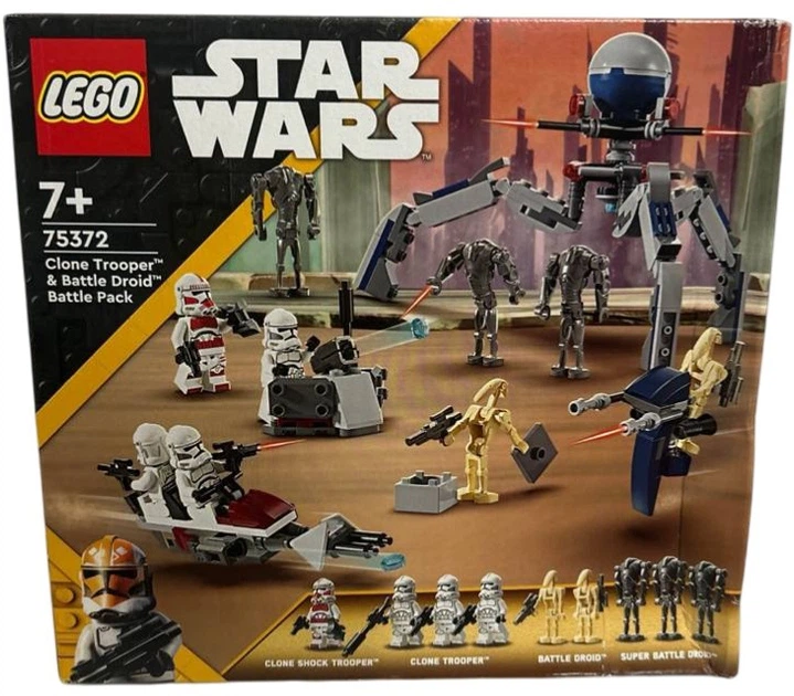Zestaw klocków LEGO Star Wars Zestaw bitewny z żołnierzem armii klonów i droidem bojowym 215 elementów (75372) (955555915909442) - Outlet - obraz 5