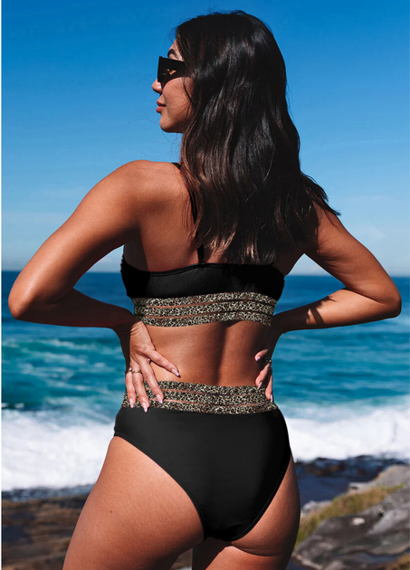 Жіночий купальник FS High Waist Bikini L Чорний (9083) - зображення 5