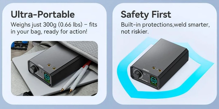 Портативный аппарат точечной сварки Awithz UK1 9000W для аккумуляторов 18650 - Фото 3 Портативный аппарат точечной сварки Awithz UK1 9000W для аккумуляторов 18650 - изображение 3