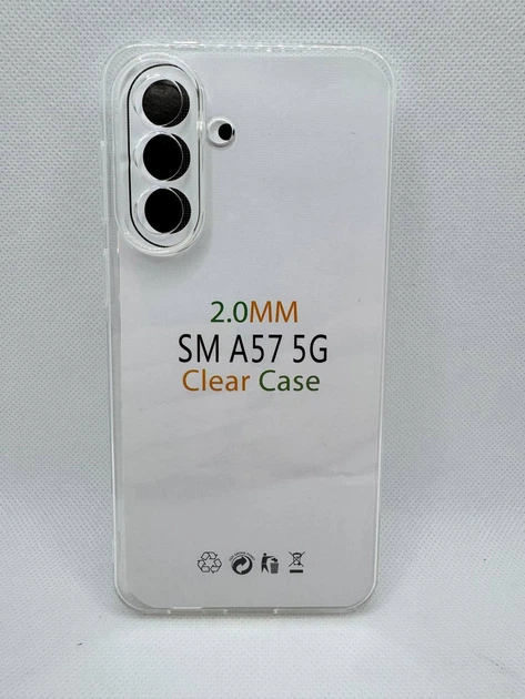Чехол Clear Case 2мм для Samsung Galaxy A57 Прозрачный - Фото 1 Чехол Clear Case 2мм для Samsung Galaxy A57 Прозрачный - изображение 1