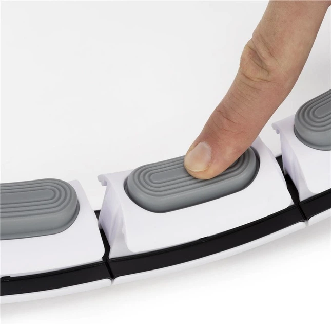 Hula-hop Actiget z obciążeniem, licznikiem i wypustkami masującymi 35 cm Biało-szary ACT0140 (5908455309622) - obraz 6