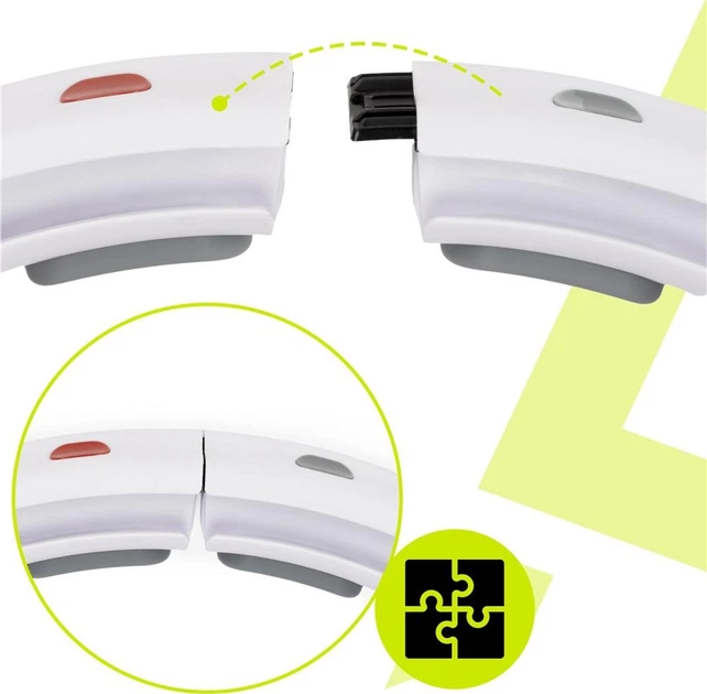 Hula-hop Actiget z obciążeniem, licznikiem i wypustkami masującymi 35 cm Biało-szary ACT0140 (5908455309622) - obraz 13