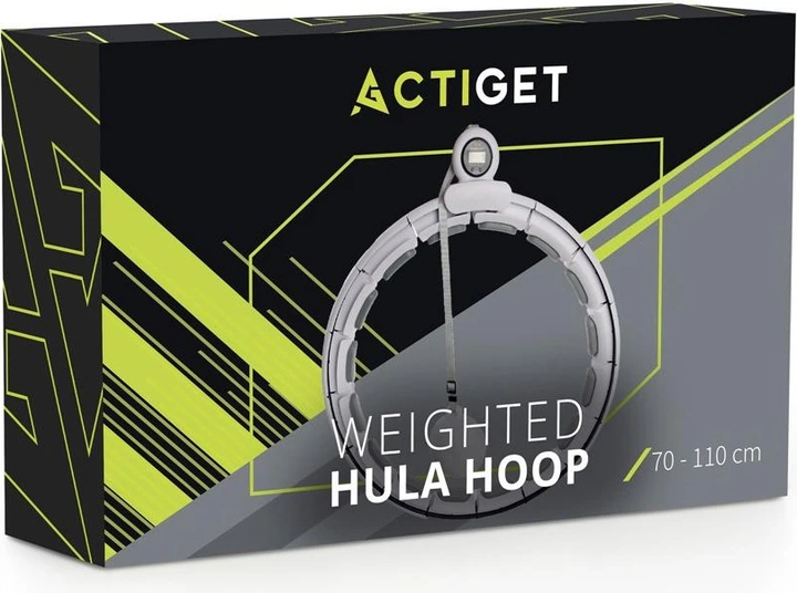 Hula-hop Actiget z obciążeniem, licznikiem i wypustkami masującymi 35 cm Biało-szary ACT0140 (5908455309622) - obraz 20