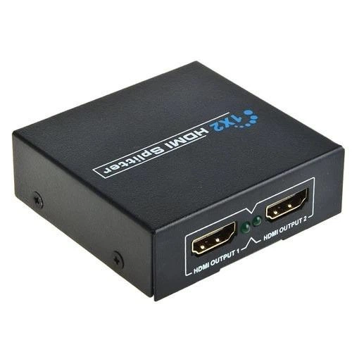 Розгалужувач HDMI на 2 монітори, 1X2 HDMI Splitter Чорний, спліттер HDMI 1080p (1011134-Black) - зображення 2