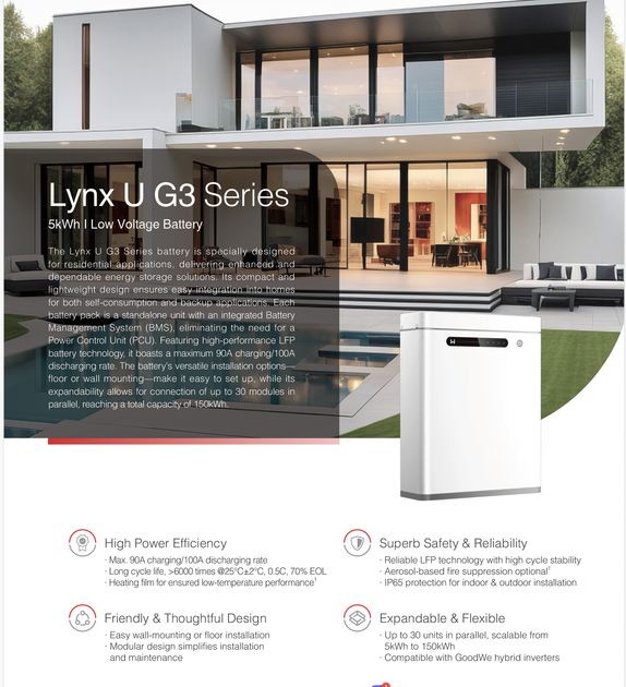 Аккумулятор GoodWe Lynx U G3 LXU 5.0-30 - изображение 3