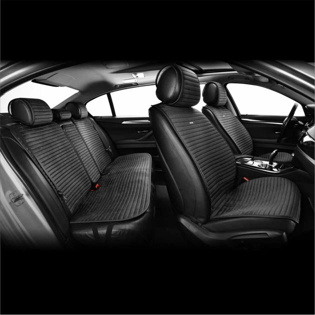 Комплект премиум накидок для сидений CarLife Sport, black - изображение 7