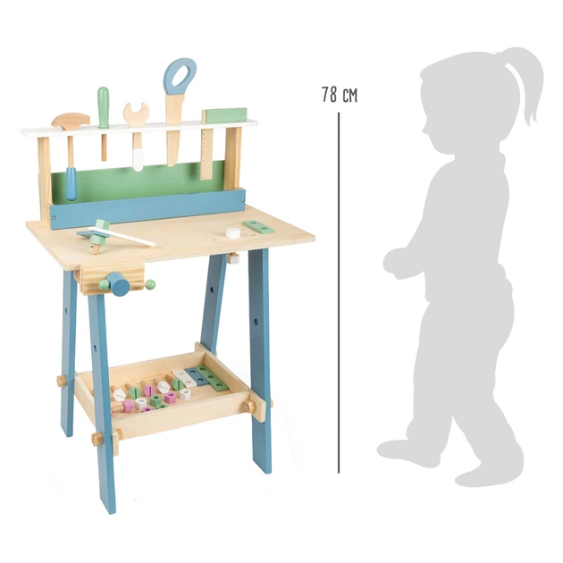 Іграшковий набір Small Foot Nordic стіл для майстерні  дерев'яний 30 ел. 5410787 (4020972113757) - зображення 7