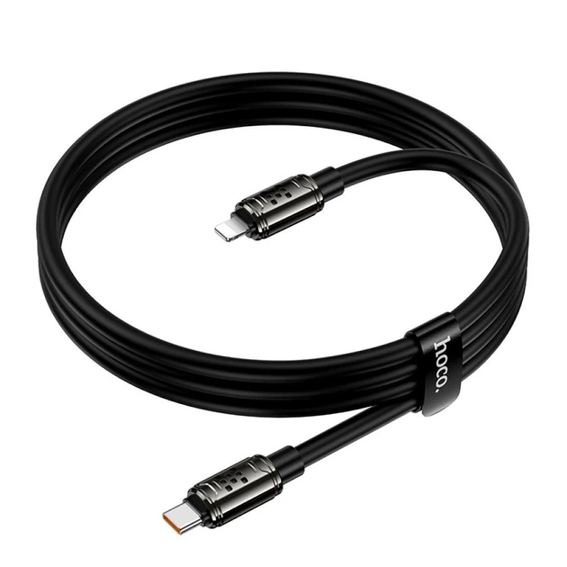 Кабель Hoco U143 Joy PD 27W Type-C/Lightning 1.2м Чорний 2.4A - зображення 7