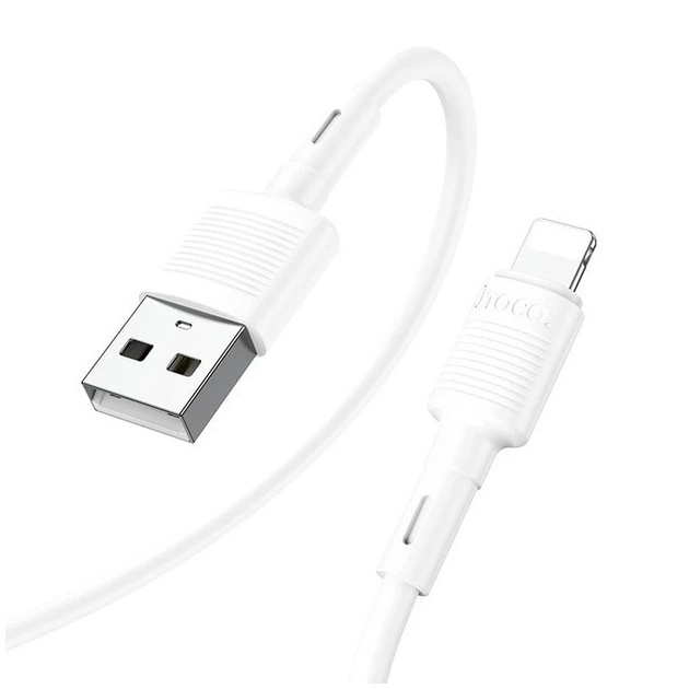 Кабель Hoco X83 Lightning 2.4A с пластиковая оплётка для iPhone Белый - Фото 3 Кабель Hoco X83 Lightning 2.4A с пластиковая оплётка для iPhone Белый - изображение 3