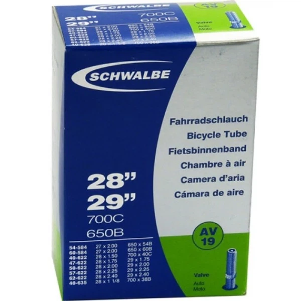 Камера Schwalbe 28 + 29 40/62-584/635 AV19 40 mm EK AGV (1084-TUB-32-6) - изображение 2