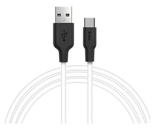 Кабель Hoco X21 Plus Силіконовий для Type-C 1м Чорний з білим - зображення 9