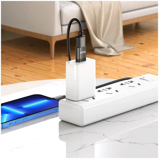 Адаптер Hoco UA17 Type-C USB3.0 черный для устройств с USB Type-C - Фото 7 Адаптер Hoco UA17 Type-C USB3.0 черный для устройств с USB Type-C - изображение 7