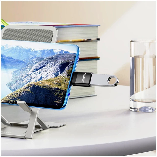 Адаптер Hoco UA17 Type-C USB3.0 черный для устройств с USB Type-C - Фото 8 Адаптер Hoco UA17 Type-C USB3.0 черный для устройств с USB Type-C - изображение 8