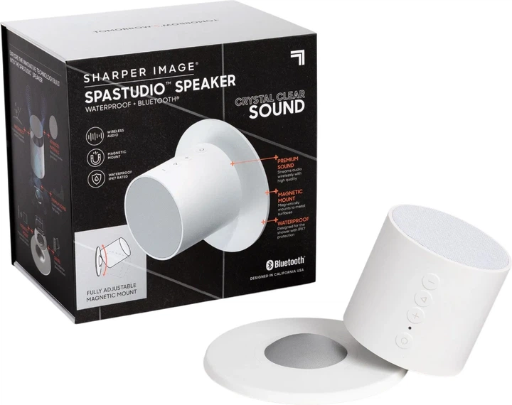 Głośnik przenośny Sharper Image Waterproof Bluetooth White (1239008911) - obraz 2