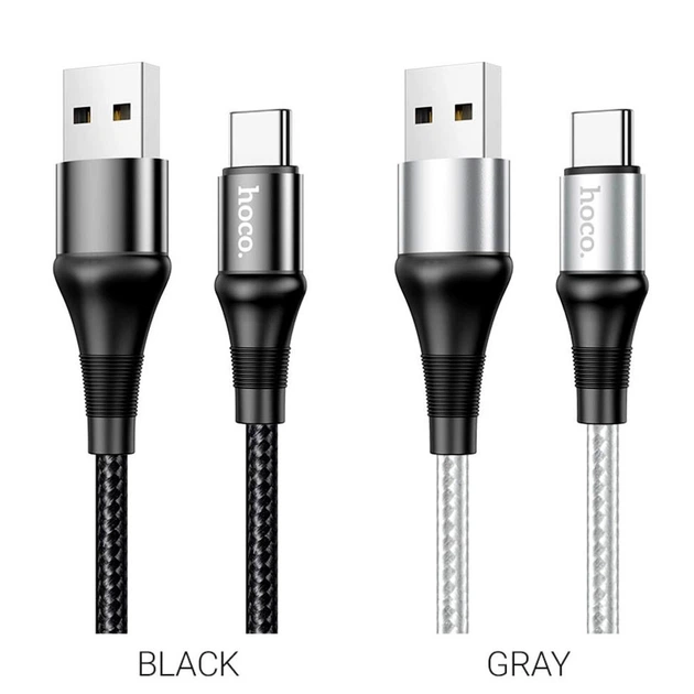 Кабель Hoco X50 Micro USB 2.4A для зарядки и передачи данных Серый - изображение 5