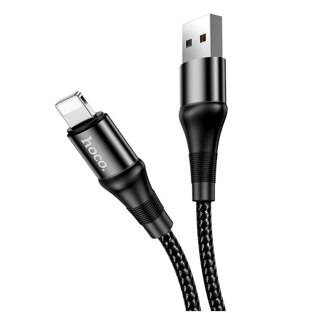 Кабель Hoco X50 Lightning 2.4A для iPhone Черный 1 м - Фото 1 Кабель Hoco X50 Lightning 2.4A для iPhone Черный 1 м - изображение 1