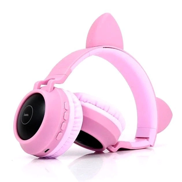Наушники Bluetooth Hoco W27 Cat Ear беспроводные для музыки и звонков с подсветкой розовые 5 часов воспроизведения - Фото 5 Наушники Bluetooth Hoco W27 Cat Ear беспроводные для музыки и звонков с подсветкой розовые 5 часов воспроизведения - изображение 5